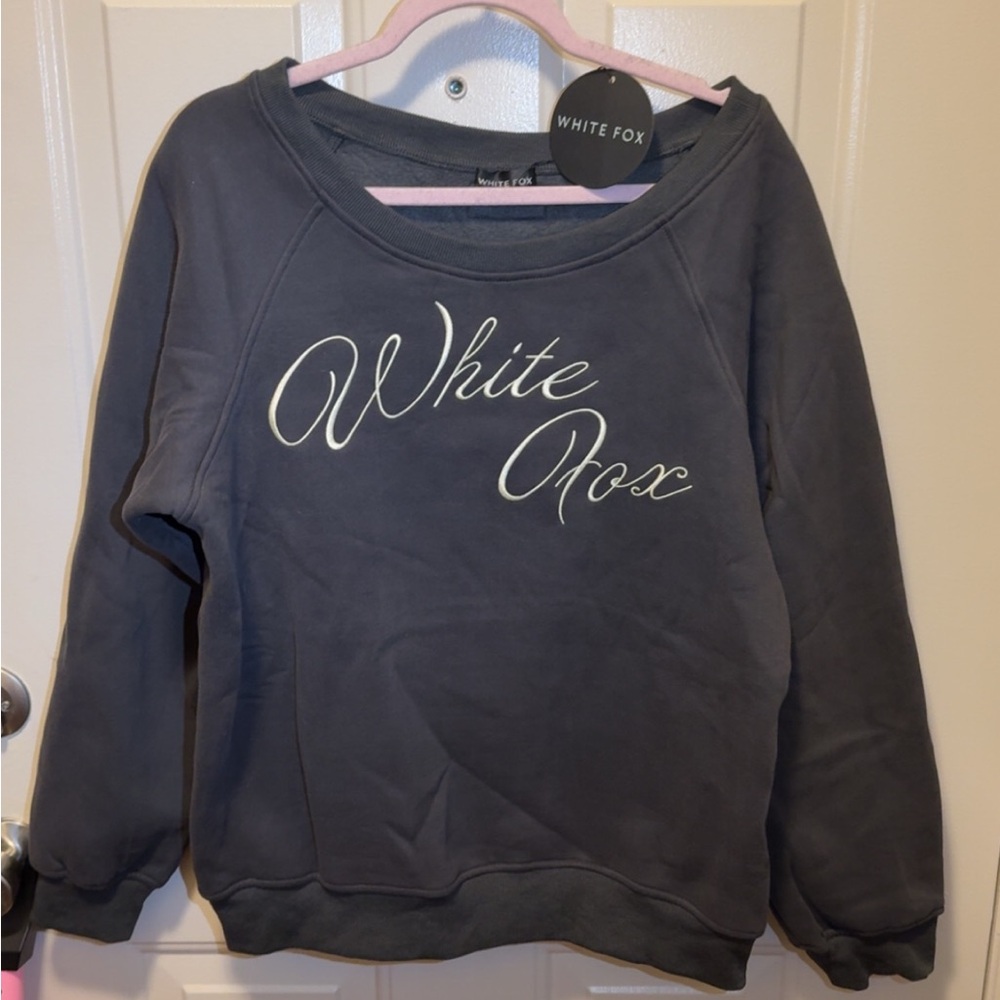 White Fox Gray Sweatshirt